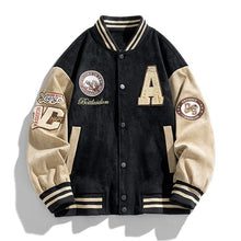 Kiora | College Baseballjacke Mit Stickerei – Schwarz