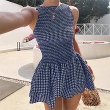 Bellamy™ Kleid Mit Gesmoktem Oberteil Und Stufenrock – Blau