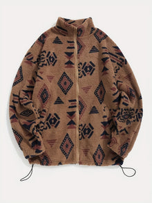 Verien | Warme Winter-Fleecejacke mit Reißverschluss für Frauen – Braun