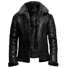 RIVI™ LEDER-WINTERMANTEL – Schwarz