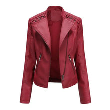 Isolde | Elegante Lederjacke – Rot