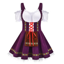 Damen Mini Elegante Oktoberfest Dirndl Kleid – Lila