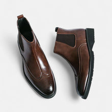 Leon | Stilvolle Chelsea-Stiefel aus Kunstleder – Braun