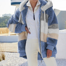 Fibi Fleece Weste mit Kapuze | Ultra warm, weich & modisch – Blau