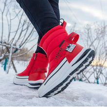 Win | Groovywish Herren Winter Orthopädische Stiefel Mehrfarbig Wasserdichte Schuhe – Rot