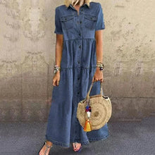 Vibeke | Weiche Denim-Kleid – Dunkelblau