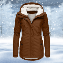 Maggie - Warmer, dicker Wintermantel – Braun