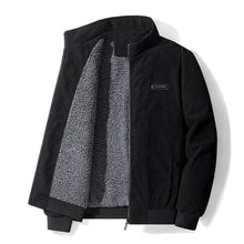 Udo - Cordjacke mit Fleecefutter – Schwarz
