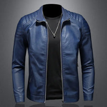 Auron™ Lederjacke Mit Premium-Finish Und Dominanter Ausstrahlung – Blau