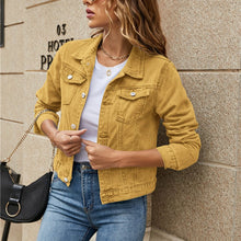 Trendige Damen Jeansjacke für den Herbst – Gelb