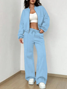 Zweiteiliges Lounge-Set | Bequemer Schnitt | Sportlich-lässiger Look – Blau