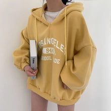 Oversized Hoodie mit „Los Angeles“ Print – Sportlich, Lässig & Cozy – Gelb