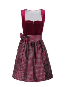 Damen Elegante Rot Oktoberfest Dirndl Kleid – Rot