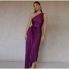 Regina™ – Damen Satin Kleid für Festliche Anlässe Elegante Passform – Dunkelviolett