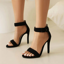 Sienna | Knöchelriemen Gepolstert Sandalen – Schwarz