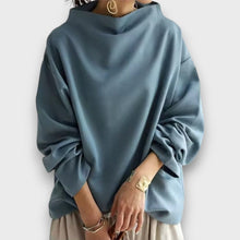 Gavrielle – Pullover mit hohem Kragen – Blau