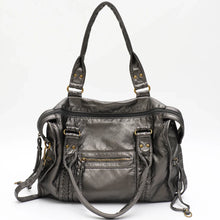 Vintage Vegan Schultertasche – Elegante Damen Crossbody Bag aus Eco-Leder – ZINN