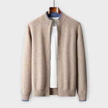 Levin - Sanfte Kaschmir Zip-Jacke – Khaki