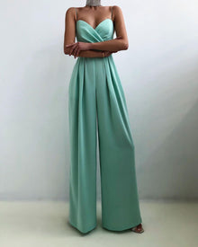 Eleganter Jumpsuit mit Spaghettiträgern für Damen – Türkis