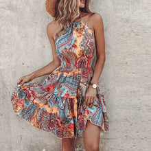 Tanya - Schickes Sommer Boho Neckholder Maxikleid – Hellblau
