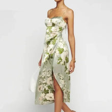 Emily | Atemberaubendes Grünes Sommerblumenkleid – Grün