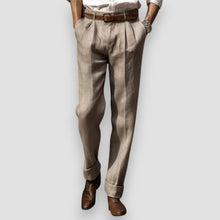 Alexei – Klassische Leinen Hose – Khaki
