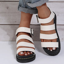 Loren - Bequeme Stilvolle Ledersandalen – Weiß