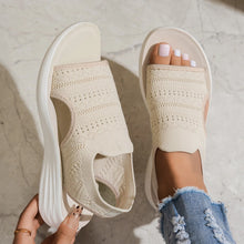 Nuvia™ Plateau-Sandalen Mit Ajour-Obermaterial Und Seitlicher Öffnung – Beige