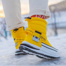 Win | Groovywish Herren Winter Orthopädische Stiefel Mehrfarbig Wasserdichte Schuhe – Gelb
