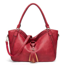 Lily - Elegante Damen Echtleder Tasche – Rot