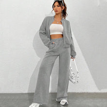 Zweiteiliges Lounge-Set | Bequemer Schnitt | Sportlich-lässiger Look – Grau