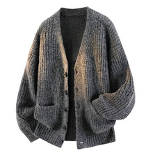 Soumaila - Locker Sitzende Strick Jacke Mit V-Ausschnitt – Dunkelgrau