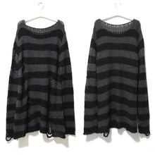 Eleganter Vintage Gestreifter Pullover Für Damen | Perfekt für Alltagskleidung – Grau