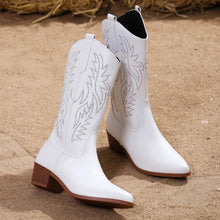 Noelle | Fußgewölbestütze Orthopädisch Cowboy-Stiefel – Weiß