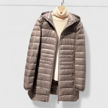 Kathrin | Damen Gesteppten Wintermantel mit Reißverschluss – Khaki