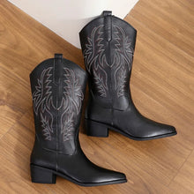 Noelle | Fußgewölbestütze Orthopädisch Cowboy-Stiefel – Schwarz