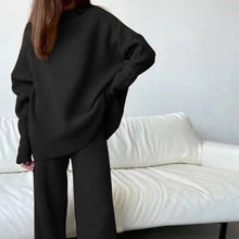 Ruth | Zweiteilige Sets Herbst Winter Homewear – Schwarz