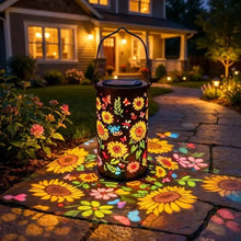 Sonnenschein™ Solar-Laterne mit Blumenprojektion und Wasserbeständigkeit – Bunt