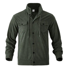Velkor™ Jacke mit Gerippter Textur und Raffinierter Ausstrahlung – Olivgrün