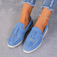 Loafer aus Wildleder mit Quasten - Wendy – Blau