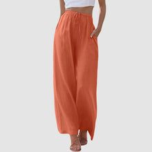 Weite Hose mit Kordelzug | Elastischer Bund | Lässiger Sommerstil – Orange