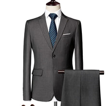 Monaco Royal™ Set mit Premium-Sakko und Slim-Fit-Hose – Grau