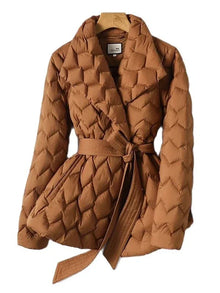Olga | Elegante Damen Pufferjacke – Karamell