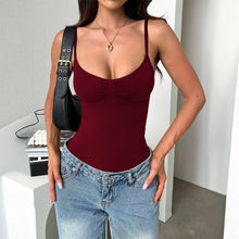 Ariella™ Premium-Strickbody mit Brust-Raffung – Rot