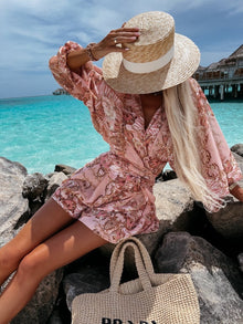 Olena - Strand Playsuit Kleid – Rosa