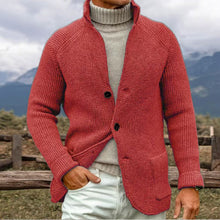 ERWIN - STRICKJACKE AUS GROBER STRICKOPTIK – Rot