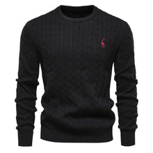 Falkner | Strickmodern Herrenpullover – Schwarz