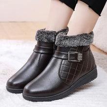 FurLuxe™ – Orthopädische Winterstiefeletten Damen mit Fellbesatz – Dunkelbraun