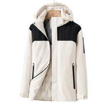 Elfriede | Damen Wasserdichte Winterjacke mit Fleece-Futter – Elfenbeinweiß Schwarz