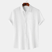 Edmund | Kurzarm Brusttasche Poloshirt – Weiß